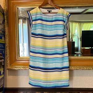 Tommy Hilfiger Blue & Yellow Striped Dress - Size S